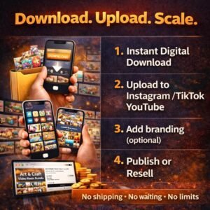4000+ DIY Art & Craft Reels Bundle — Instagram, TikTok & YouTube Shorts Ready | Full PLR + MRR Resell Rights | Instant Digital Download