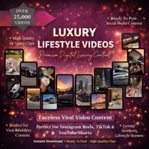 250,000+ Viral Faceless Reels Mega Bundle — Instagram, TikTok, YouTube Shorts & Facebook Ready | Full PLR + MRR Resell Rights | Instant Digital Download