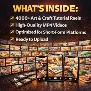 4000+ DIY Art & Craft Reels Bundle — Instagram, TikTok & YouTube Shorts Ready | Full PLR + MRR Resell Rights | Instant Digital Download
